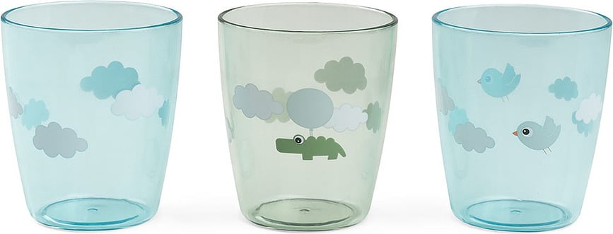 Krus til børn Happy Clouds blågrøn 3 stk.