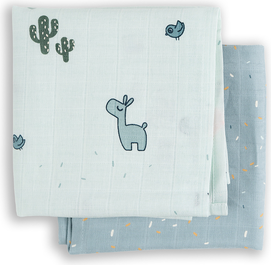 Lalee Couvertures d'Emmaillotage, couleur sable, Lot de 2