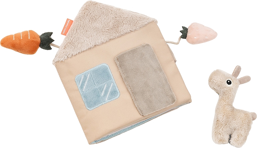 Lalee Livre d'éveil sensoriel, dépliant, motif maison