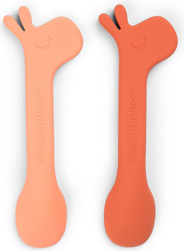 Lalee Žličice dječje ružičaste silikonske 2 kom.