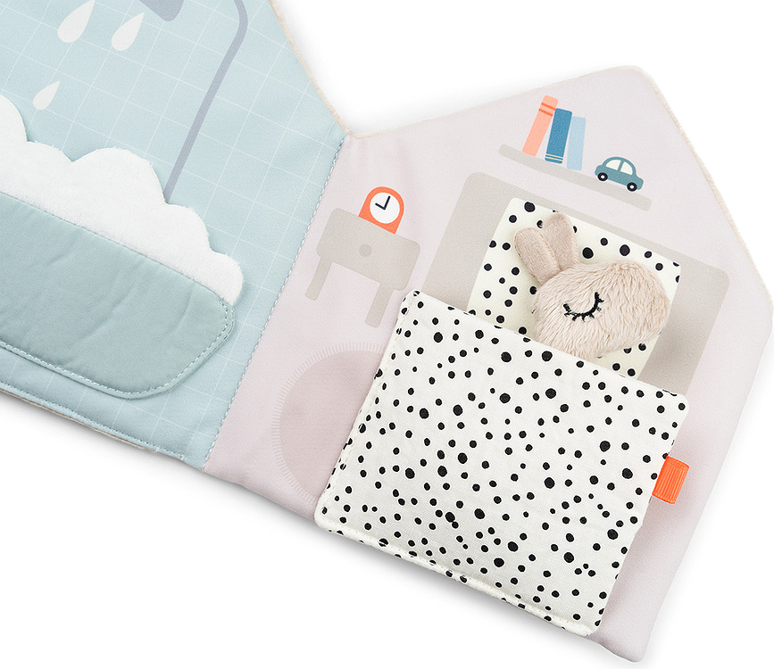 Libro Sensorial Lalee, desplegable con diseño de casa