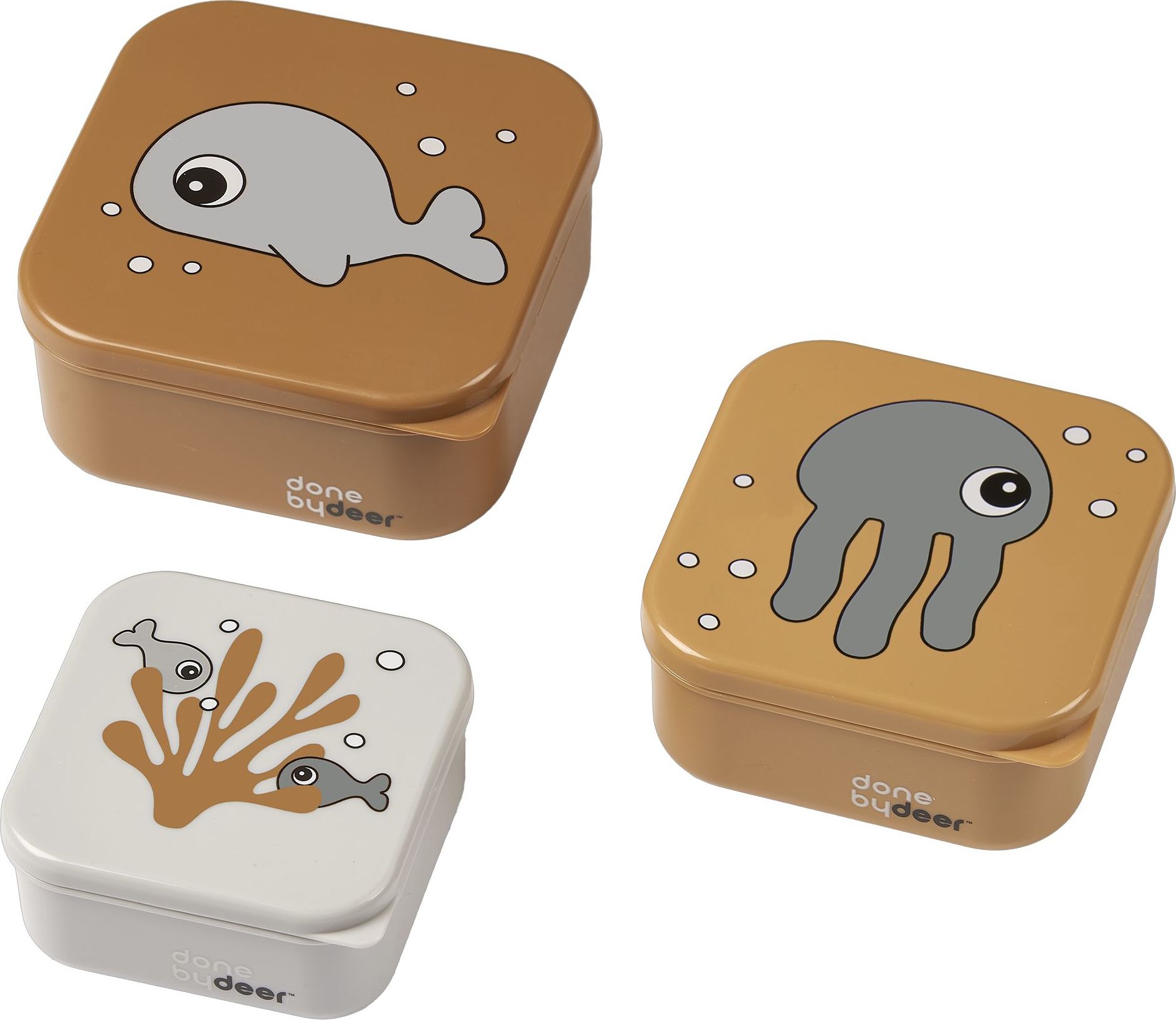 Lunchboxy Sea musztardowe 3 szt.