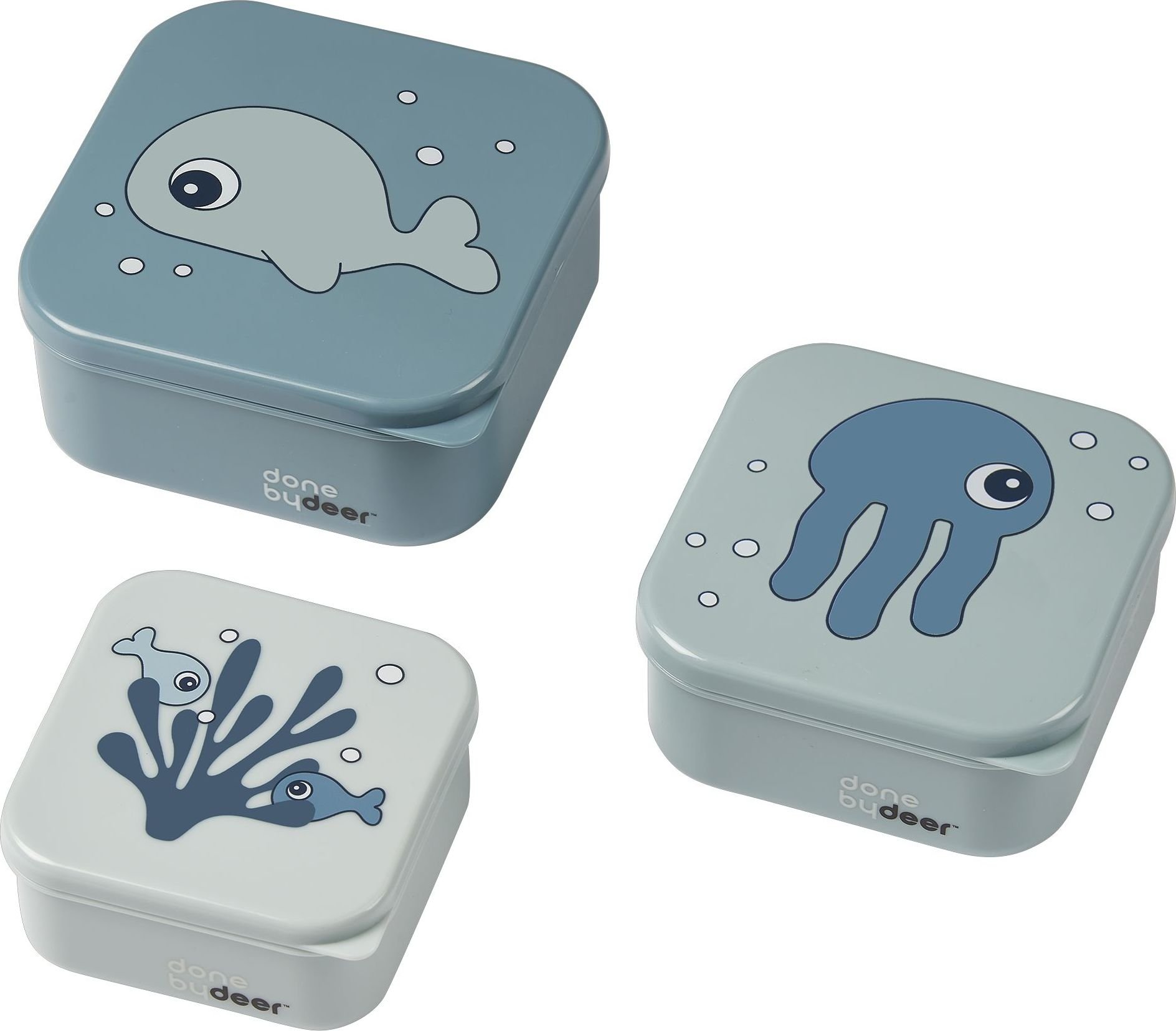 Lunchboxy Sea niebieskie 3 szt.