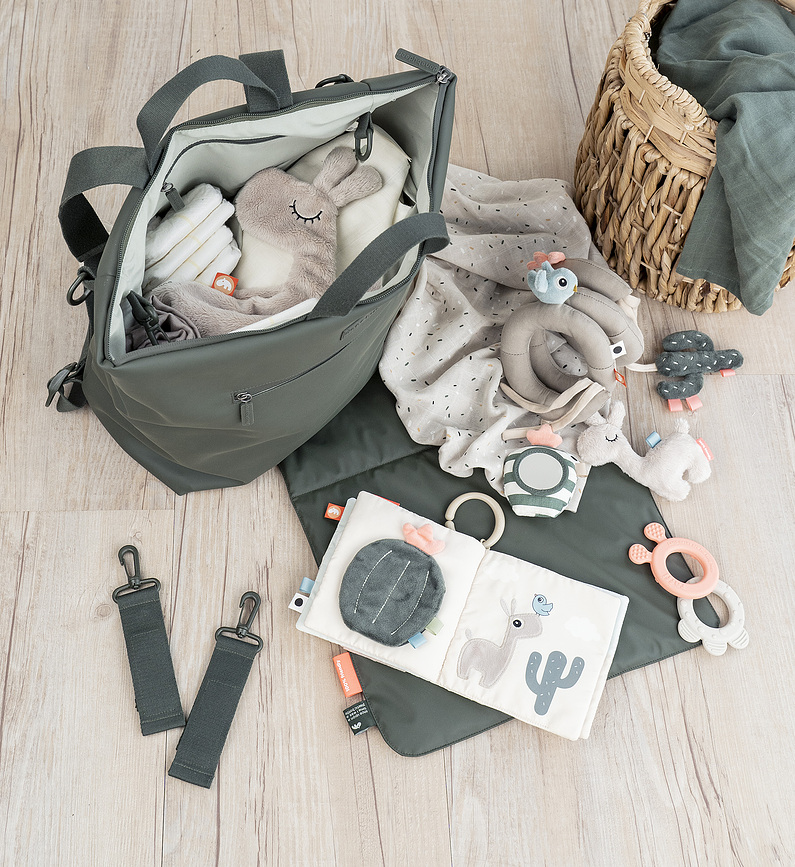 Mordedores Deer Friends, beige y coral, Pack de 2