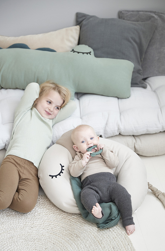 Mordedores Deer Friends, beige y coral, Pack de 2