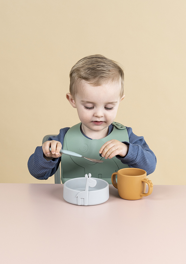 Peekaboo Bol en silicone, vert