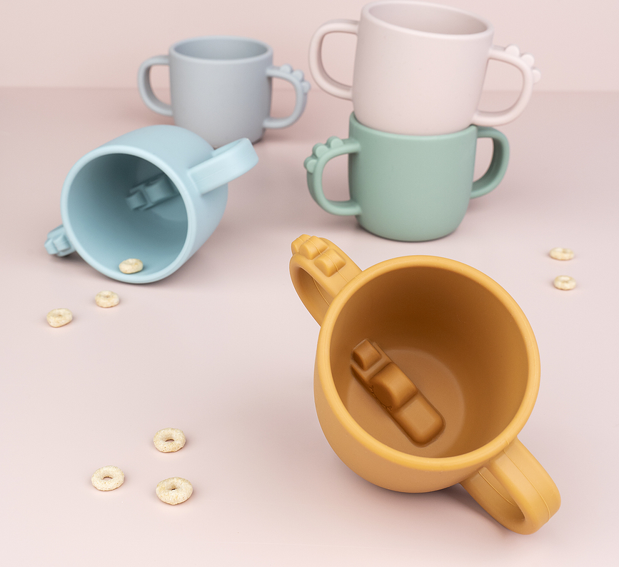 Peekaboo Croco Lonček, siv, silikonski