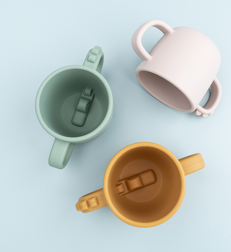 Peekaboo Croco Tasse en silicone, grise