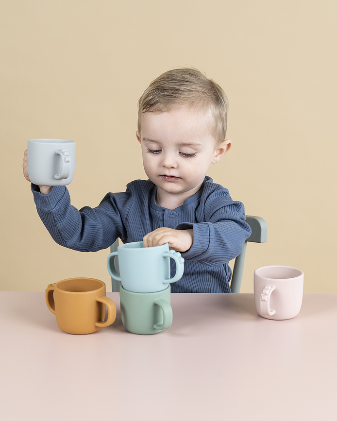 Peekaboo Croco Tasse en silicone, grise