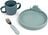 Peekaboo Dječji Set Posuđa silikonski plavi Set od 3 dijela