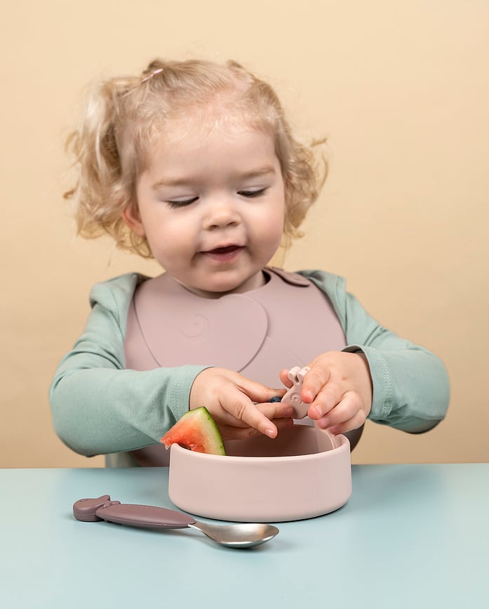 Peekaboo Elphee Podbradnjaci s džepom silikonski plavi 2 kom.