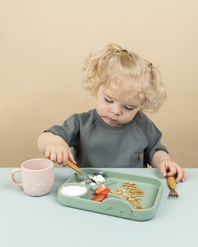 Peekaboo Elphee Tasse verte, en silicone