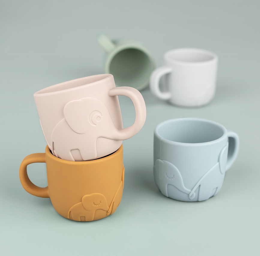 Peekaboo Elphee Tasse verte, en silicone