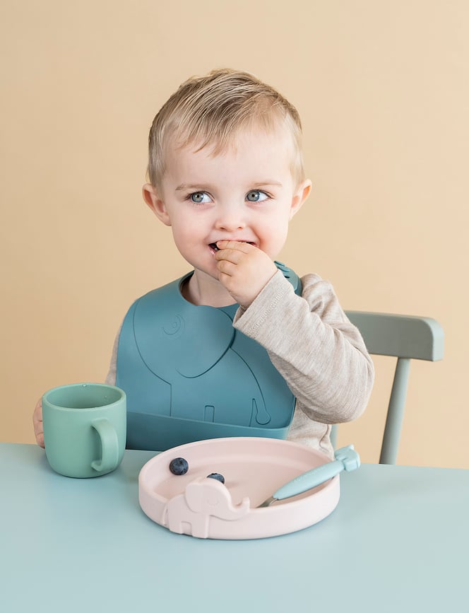 Peekaboo Πιάτο, μπλε, σιλικόνης