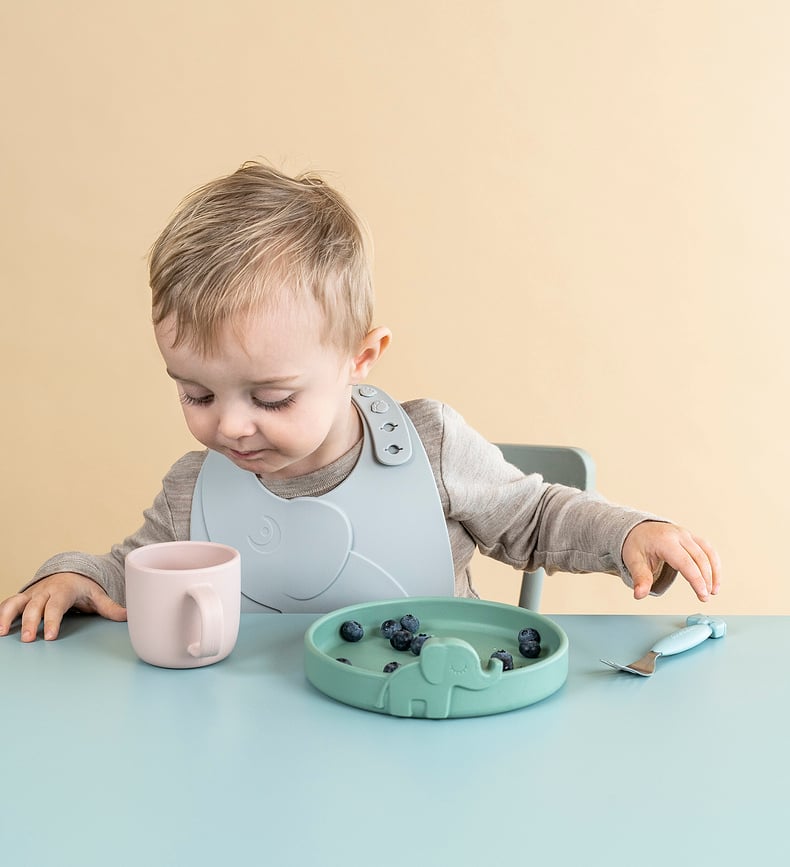 Peekaboo Πιάτο, μπλε, σιλικόνης