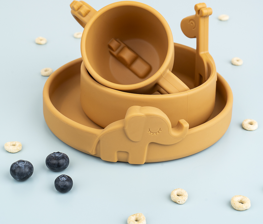 Peekaboo Croco Šalica silikonska siva