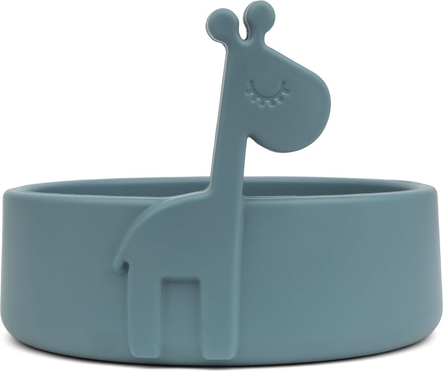 Peekaboo Set Repas avec bavoir à poche, bleu, Set 3 pièces