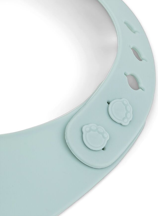 Peekaboo Set Repas avec bavoir à poche, bleu, Set 3 pièces