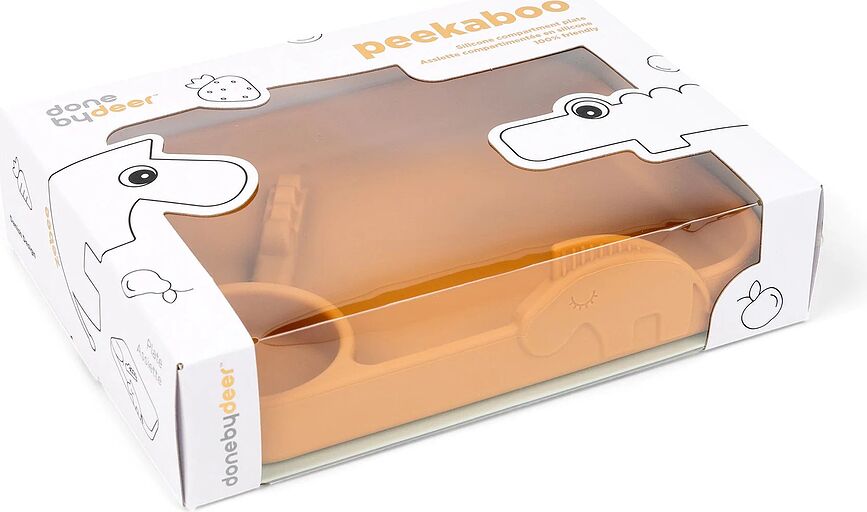 Peekaboo Tanjur podijeljeni silikonski sivi