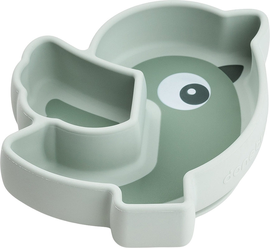 Plato con ventosa Birdee, verde