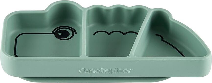 Plato con ventosa Croco, verde