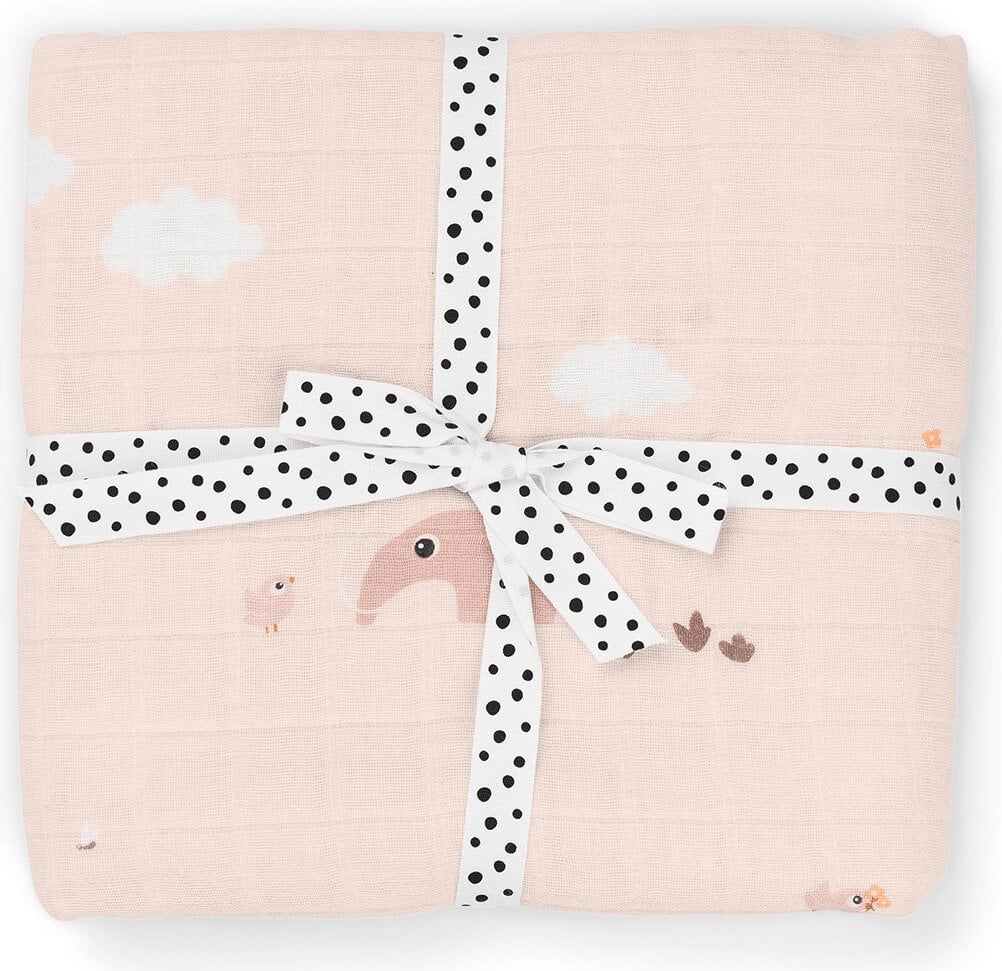 Playground Wickeltuch 120 x 120 cm, rosa