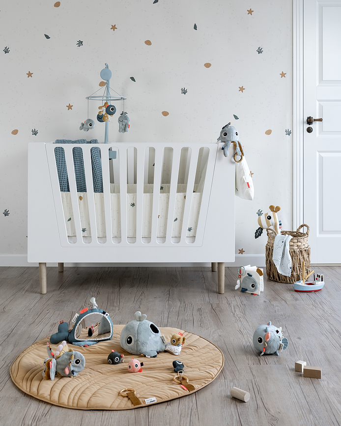 Sea Mobile pour lit bébé, bleu