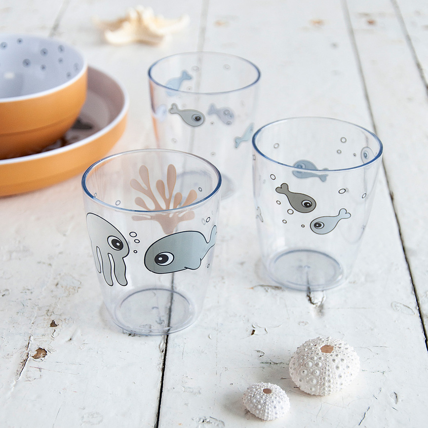 Sea Ποτήρια ακρυλικά, ροζ, 3 τμχ