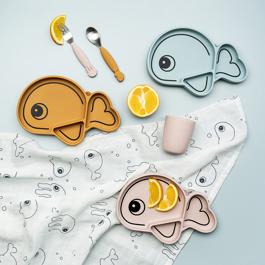 Sea Yummy Jedilni pribor za otroke, roza, 2 kosa