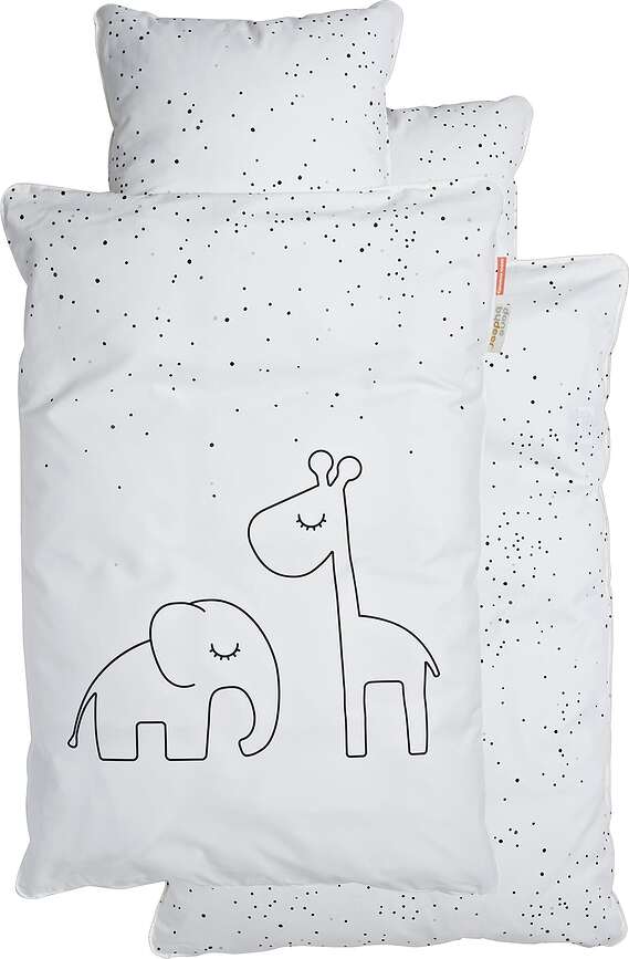 Sengetøj til baby Dots 100 x 70 cm hvid