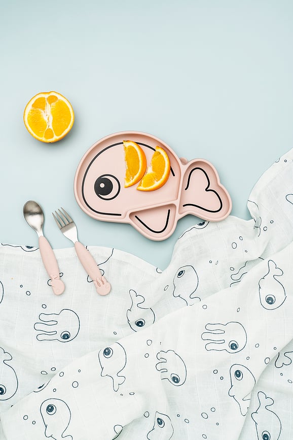 Set de cubiertos infantiles Sea Yummy, rosa, Set de 2 piezas