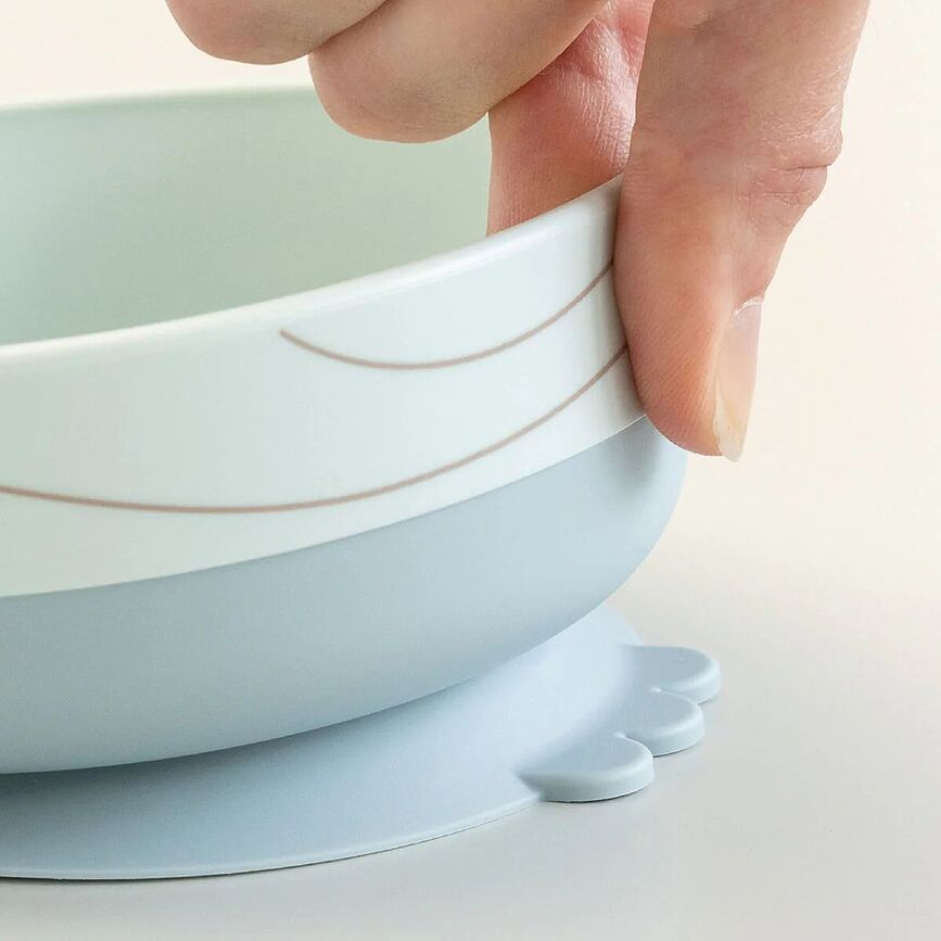 Vajilla infantil Foodie Wally, azul, Set de 3 piezas