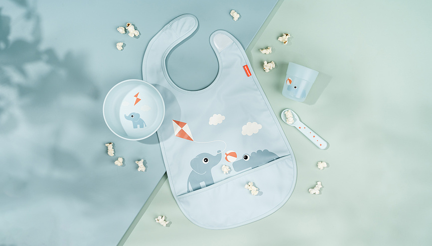 Set de Vajilla infantil Playground, rosa empolvado, 3 piezas