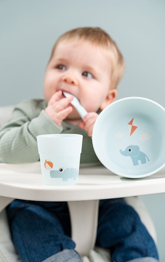 Set de Vajilla infantil Playground, rosa empolvado, 3 piezas