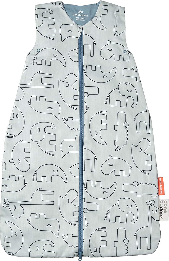 Slaapzak Sleepy Friends 90 cm blauw