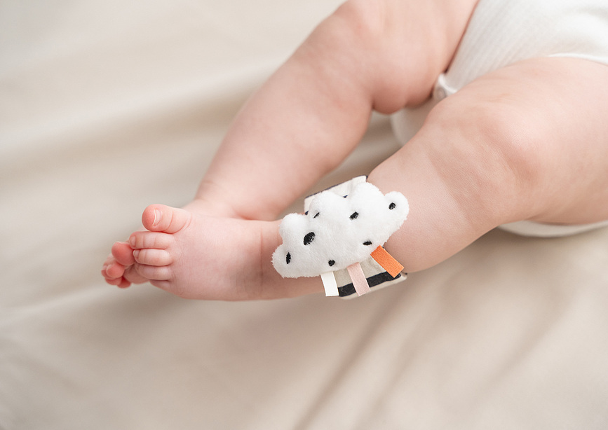 Sonajeros Happy Clouds, azules, 2 unidades