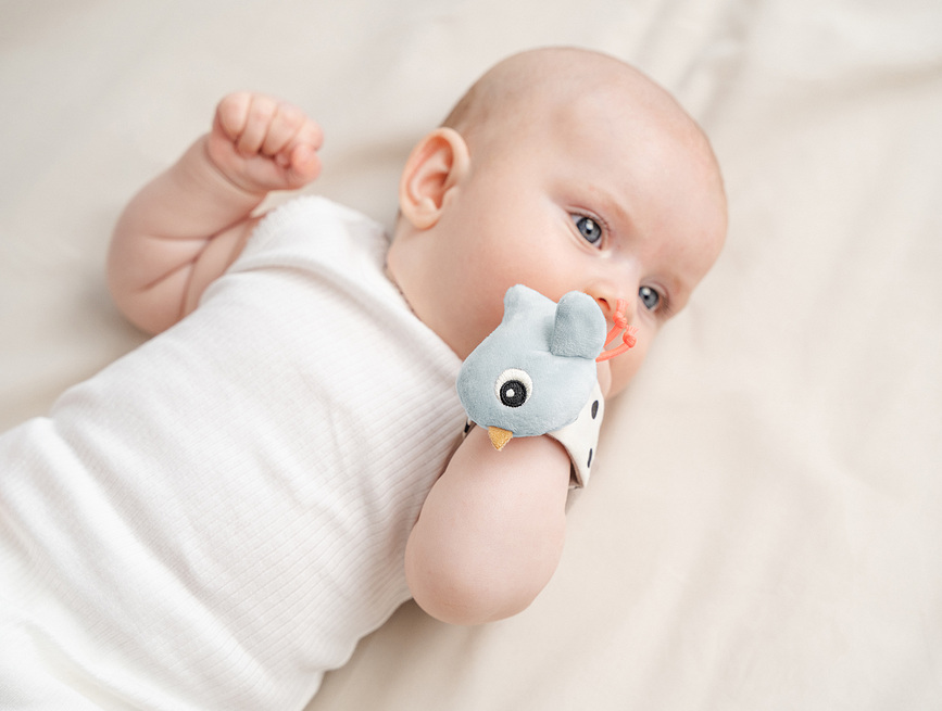 Sonajeros Happy Clouds, azules, 2 unidades