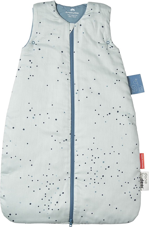 Spací vak Dreamy Dots 90 cm nebovo modrý