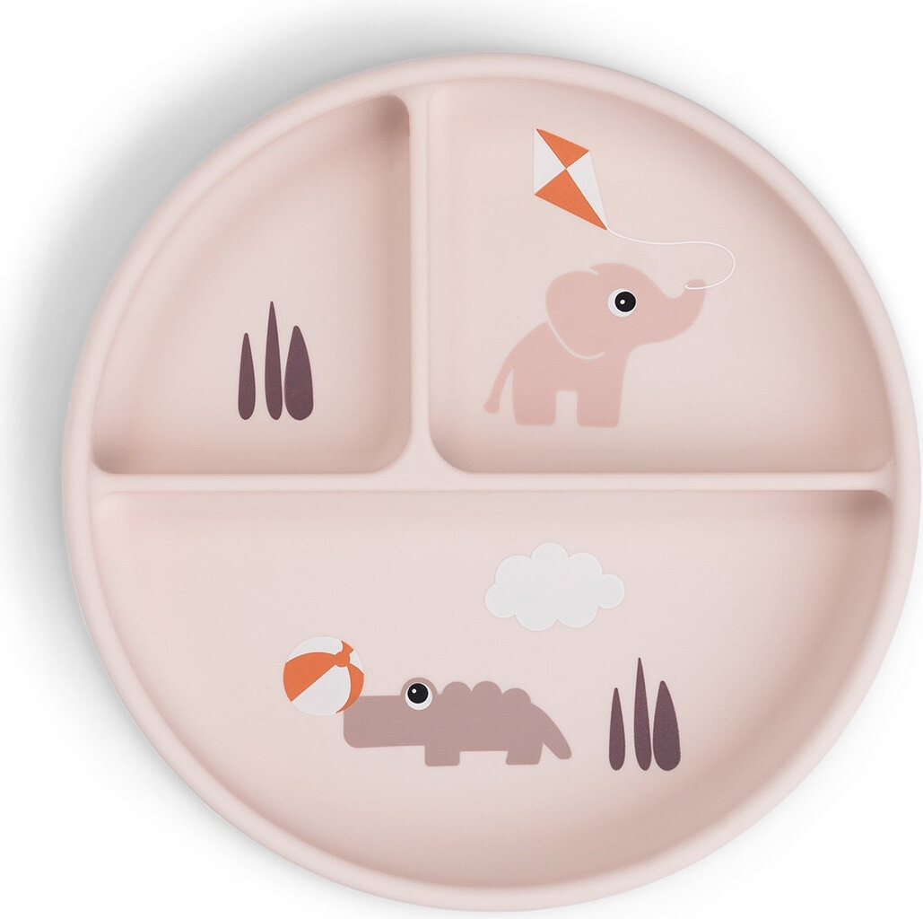 Stick&Stay Playground Teller mit Saugnapf, rosa