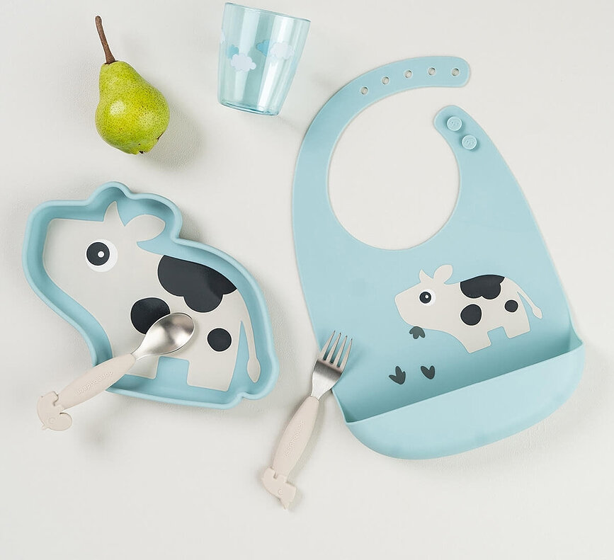 Stick&Stay Pigee tallerken med sugekop, lyserød