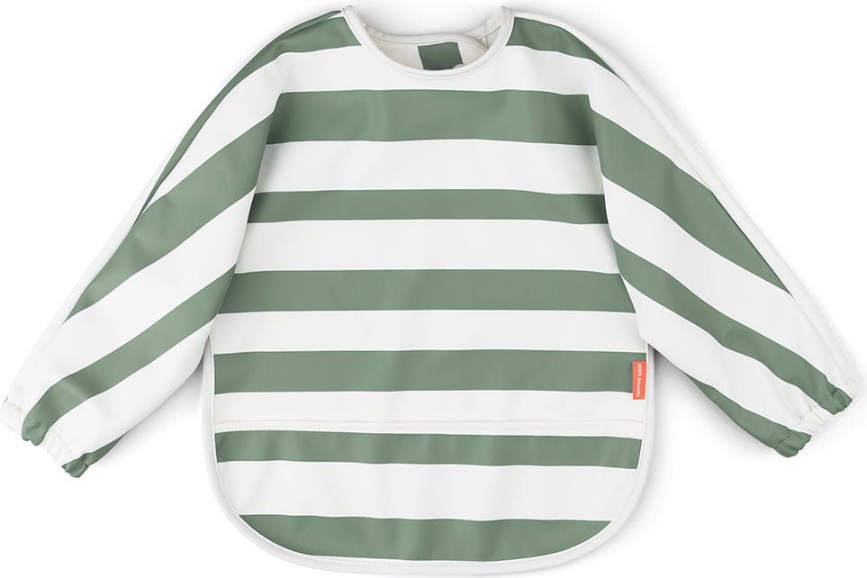 Stripes Lätzchen mit Ärmeln 6-18 M, grün
