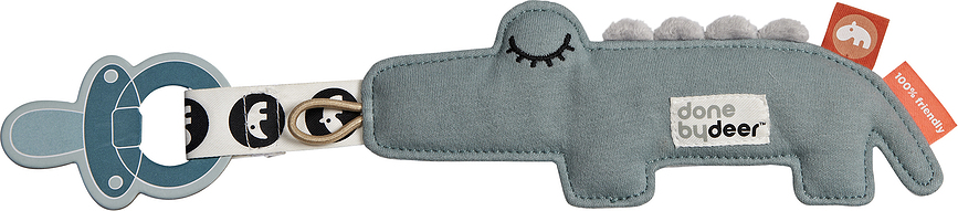 Sujetachupetes Done by Deer Croco, diseño de cocodrilo