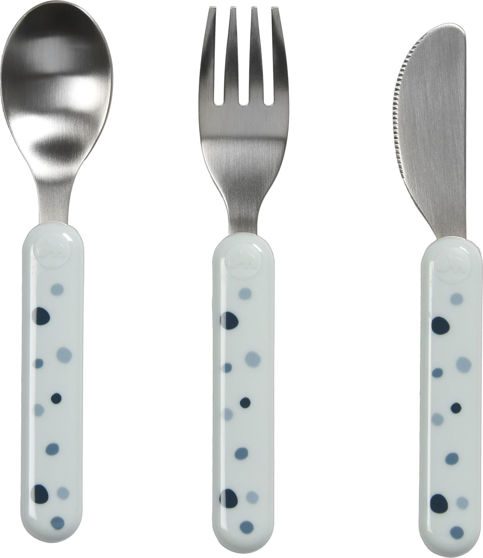 Sztućce dla dzieci Dreamy Dots niebieskie 3 el.