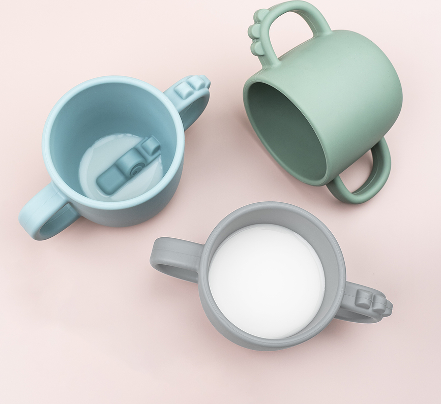 Vaso de silicona Peekaboo Croco, gris