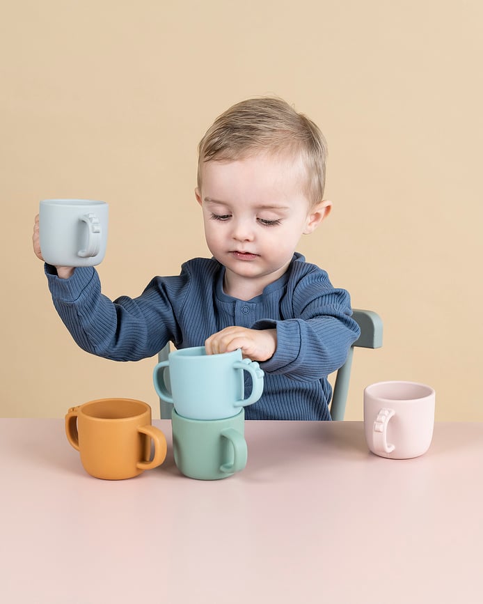 Vaso de silicona Peekaboo Croco, gris