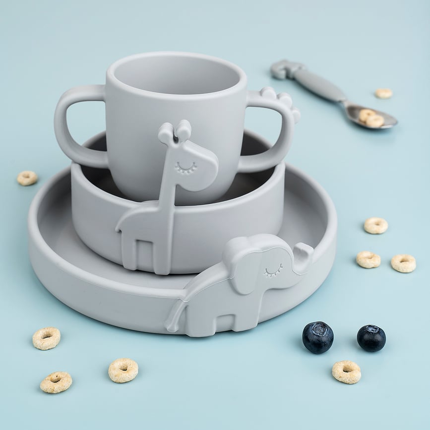 Vaso de silicona Peekaboo Croco, gris