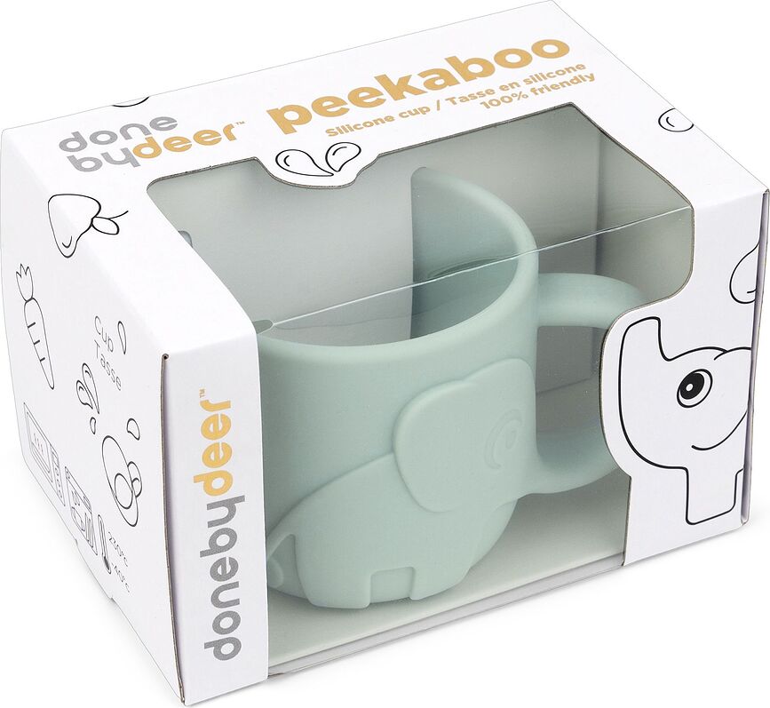 Taza de silicona Peekaboo Elphee, verde