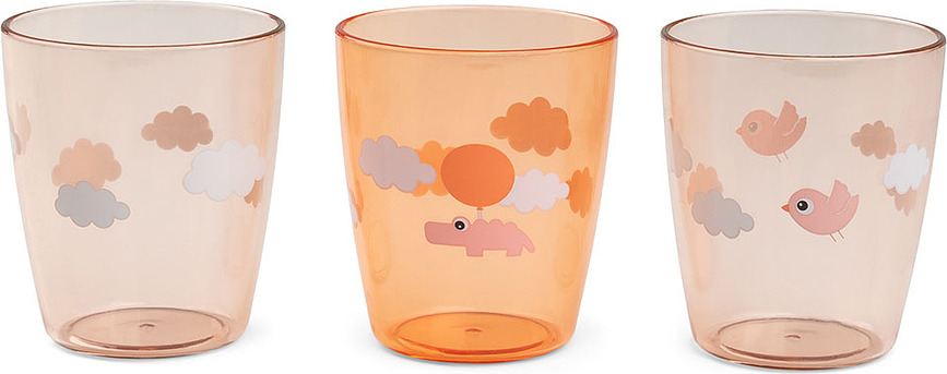 Tazze per bambini Happy Clouds rosa-arancioni 3 pz.
