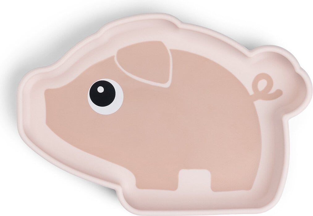 Teller mit Saugnapf Stick&Stay Pigee, rosa