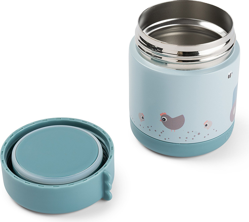 Termo para alimentos Tiny Farm, 300 ml, azul